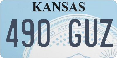 KS license plate 490GUZ