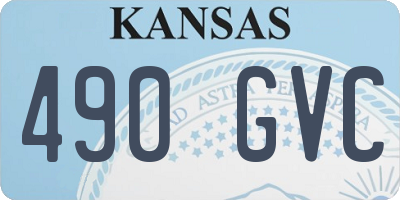 KS license plate 490GVC