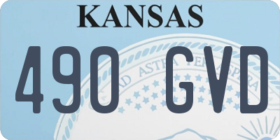 KS license plate 490GVD
