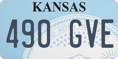 KS license plate 490GVE