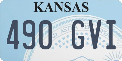 KS license plate 490GVI