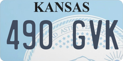 KS license plate 490GVK