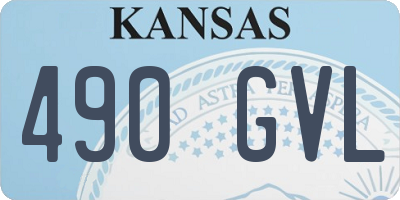 KS license plate 490GVL
