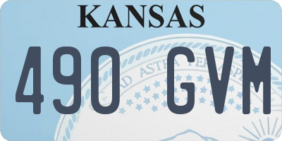 KS license plate 490GVM