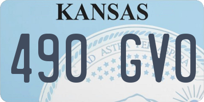 KS license plate 490GVO