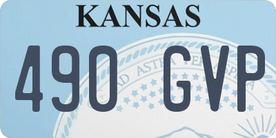 KS license plate 490GVP
