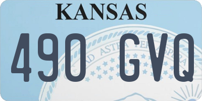 KS license plate 490GVQ