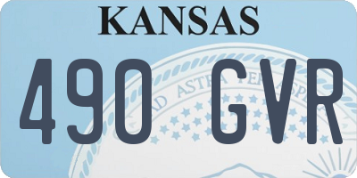 KS license plate 490GVR