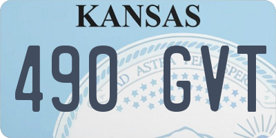 KS license plate 490GVT