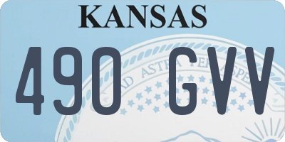 KS license plate 490GVV