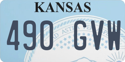 KS license plate 490GVW