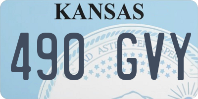 KS license plate 490GVY