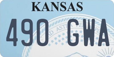 KS license plate 490GWA