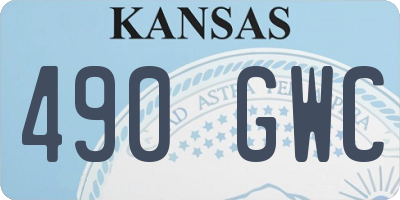 KS license plate 490GWC