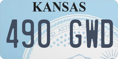 KS license plate 490GWD
