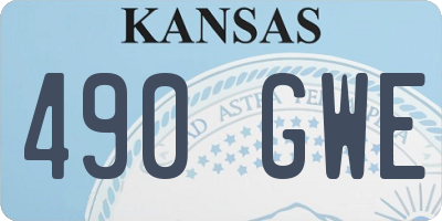 KS license plate 490GWE