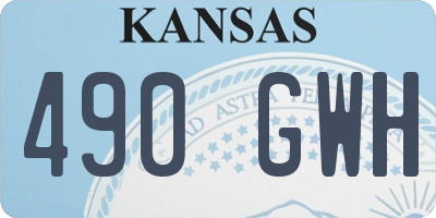 KS license plate 490GWH
