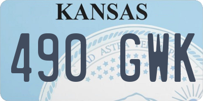 KS license plate 490GWK