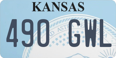 KS license plate 490GWL