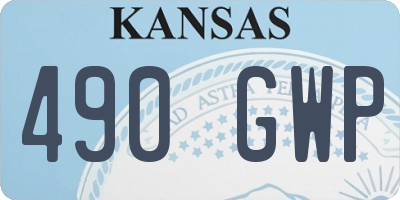 KS license plate 490GWP