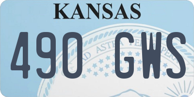 KS license plate 490GWS