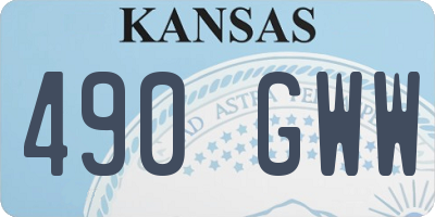 KS license plate 490GWW
