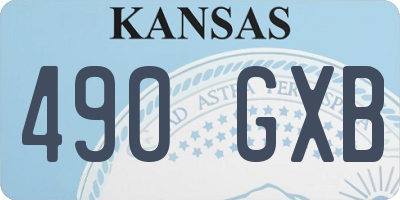 KS license plate 490GXB