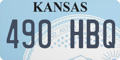 KS license plate 490HBQ