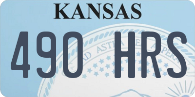 KS license plate 490HRS