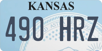 KS license plate 490HRZ