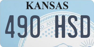 KS license plate 490HSD