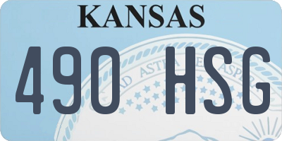 KS license plate 490HSG