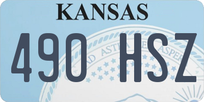 KS license plate 490HSZ