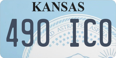 KS license plate 490ICO