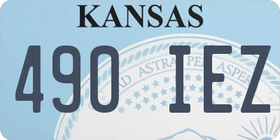 KS license plate 490IEZ