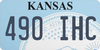 KS license plate 490IHC