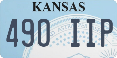 KS license plate 490IIP