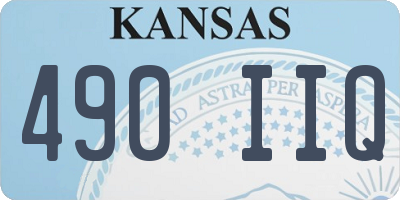 KS license plate 490IIQ