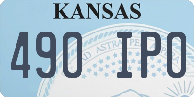 KS license plate 490IPO