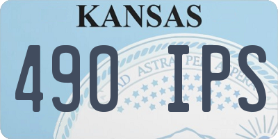 KS license plate 490IPS