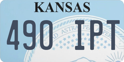 KS license plate 490IPT