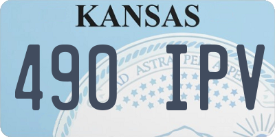 KS license plate 490IPV