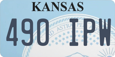 KS license plate 490IPW