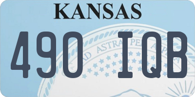 KS license plate 490IQB