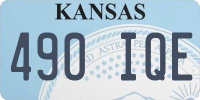 KS license plate 490IQE