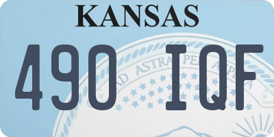 KS license plate 490IQF