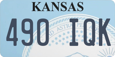 KS license plate 490IQK