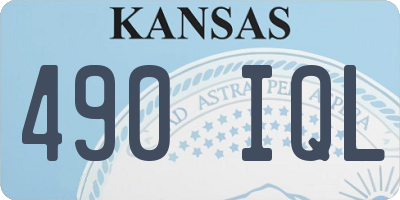 KS license plate 490IQL