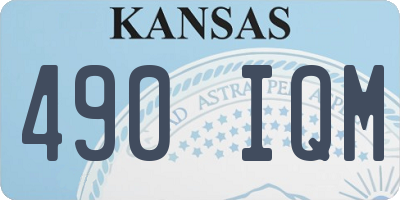 KS license plate 490IQM