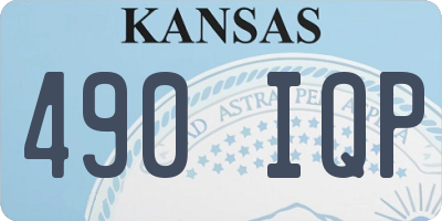 KS license plate 490IQP